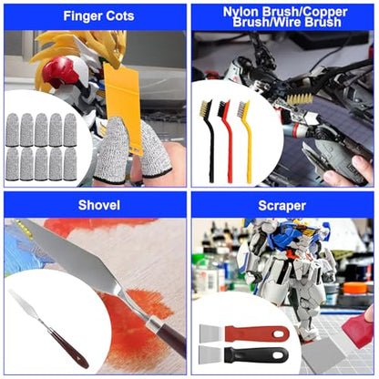 3D Printer Tool Kit, 202 Pcs 3D Printer Accessories Includes Deburring Tool, Removal Tools, Digital Caliper, Cutting Mat, Carrying Case, 3D Printing Tool Kit for Finishing, 3D Print Removing, Cleaning