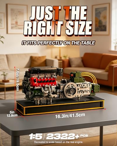 V12 Engine Model Kit That Runs, Build Your Own Mechanical Building Set