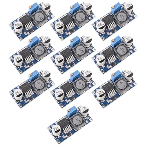 10 Pack LM2596 LM2596S Adjustable Voltage Regulator Step Down Variable Volt Regulator Input 3.0-40V Output 1.5-35V DC-DC Buck Converter Electronic Voltage Stabilizer Power Supply Module - color: 10 Pack