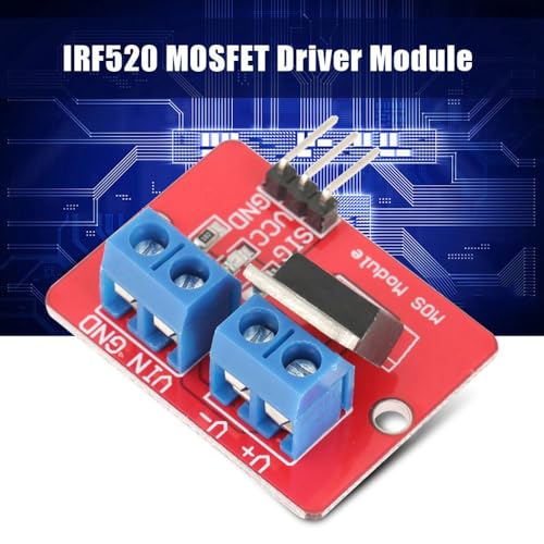 5 Pack IRF520 MOSFET Driver Module 3.3V/5V PWM Control Board for DC Motor and LED Dimming, 0-24V Output