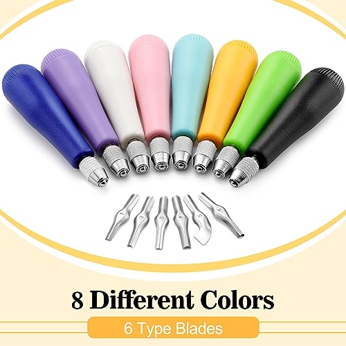 12 Pack,Multicolor,Umigy Craft Linoleum Cutter Kit Carving Tools Assortment