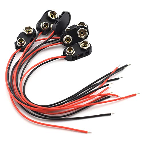 SDTC Tech 6 Pcs 9V Battery Snap Connector