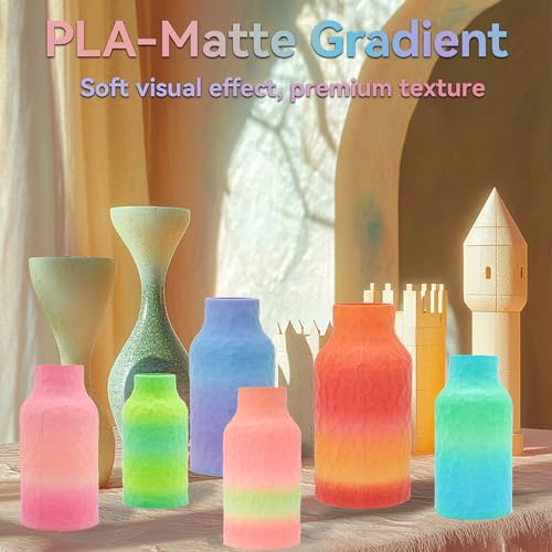Matte Rainbow Spring PLA 1.75mm 1kg 500mm/s High Speed 3D Printer Filament - color: E_pla-05 Spring