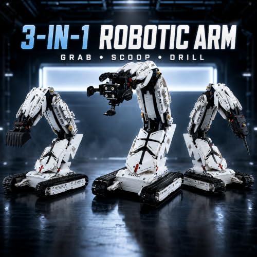 3 in 1 Technical Robotic Arm Building Kit with APP Control for Adults Teens