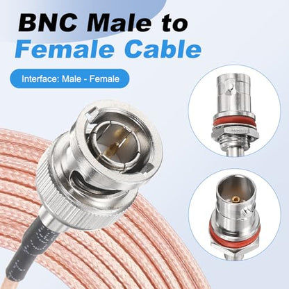 MECCANIXITY 1.64FT 3G-SDI Cable BNC Male to Female 75 Ohm Orange - size: 1.64 FT