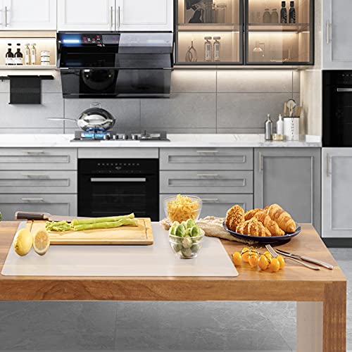 Ewen 31.6x23.5in 2mm Silicone Mats for Kitchen Counter, Extra Large Thick Heat Resistant Bar Mats for Countertop Protector Nonslip Placemat for Air Frye Crafts Work Glass Top Stove Work Translucent - color: Translucent, size: 31.6"L x 23.5"W