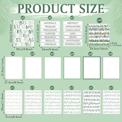 Dispowreath 96 Pcs Science Fair Board Supplies,Plant Style - style: Plant Style