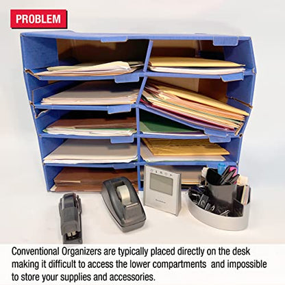 Ultimate Office TierDrop Riser Storage Base, Lifts Sorter 5 inches, 2 Slots - size: Riser Base Add-On