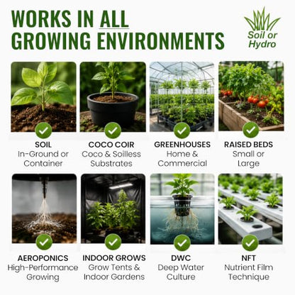 Microbe Life Hydroponics Premium Photosynthesis Plus to Grow Fruits, Vegetables, and Herbs, The Best Professional Big Bud Grow, Use with Any Feeding Systems Including Hydroponics or Soil, 32 Ounces - size: 0.25 Gallons
