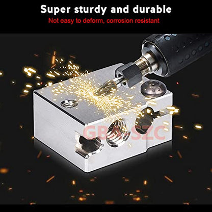 High Temperature Volcano Plated Copper Heater Block with Silicone Sock for Volcano Hotend,Volcano Nozzles,Prusa i3 Hotend Volcano,Sidewinder X1 X2,FLSUN SR Block.(1PC) - color: Heatblock-Volcano 1PC