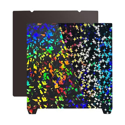 IdeaFormer-3D K1 K1C K1 SE Build Plate Rainbow Confetti PEF+Galaxy PEY Spring Steel Bed Plate with Magnetic Plate 235x235mm for Creality K1C/K1/K1 SE/Ender 3 V3 SE/KE/Ender 3 S1/Pro/Ender 5 S1 - color: Rainbow Confetti PEF+Galaxy PEY