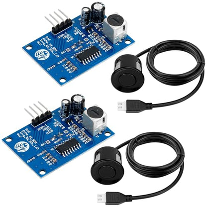 2 Pcs Ultrasonic Distance Sensor for Arduino High Precision Waterproof Low Power Consumption Integrated Ultrasonic Sensor Module for Distance Measurement Obstacle Avoidance Industrial Control HC-SR04T