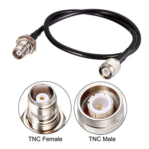 uxcell RG58 RF Coaxial Cable TNC Male to TNC Female Pigtail Jumper Cable 20 Inch 2pcs