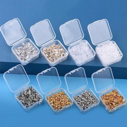 15-Grid Plastic Storage Box - Clear Bead Organizer with Hinged Lid, Mini Craft Supply Container