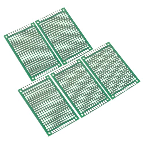 PATIKIL 1.6" x 2.4" PCB Board Circuit, 5 Pcs Single Sided Prototype Solder Boards for DIY Soldering and Electronic Project Circuit Boards Solderable Breadboard, Green - size: 1.6" x 2.4"