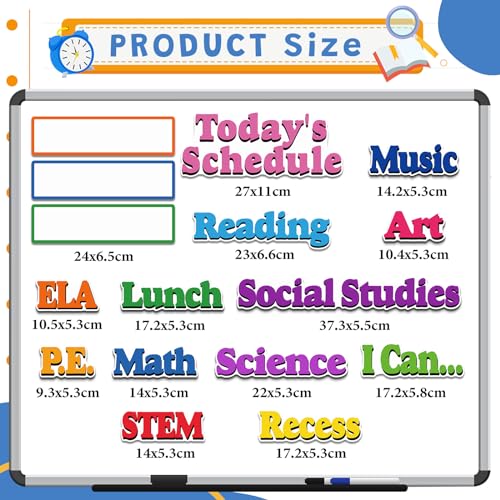 16 Pcs Classroom Schedule Magnets, Course Labels, Course Schedules - style: Course Schedules