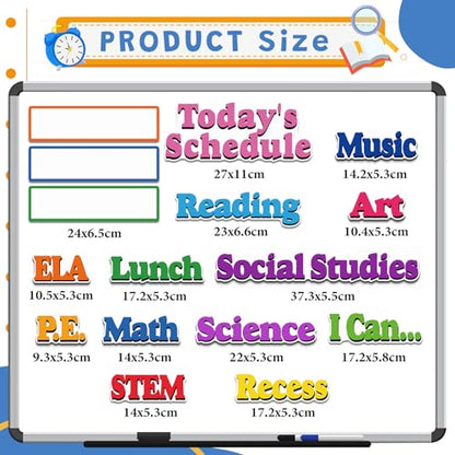 16 Pcs Classroom Schedule Magnets, Course Labels, Course Schedules - style: Course Schedules