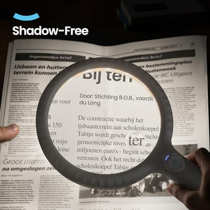 ARTDOT Handheld Magnifying Glass with 36 LED Lights - color: White (Handheld)