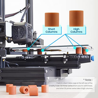 3D Printer Heat Bed Leveling Parts,Silicone Column Solid Mounts,Leveling Spring Replacement Part (12 Pack) - color: 12 Pack