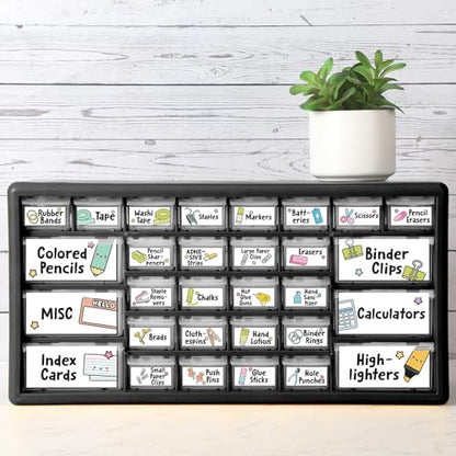 Frienda 84 Pcs 4 Sheet Classroom Toolbox Labels for Teacher,Cute - style: Cute