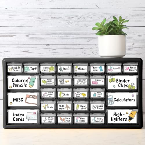 Frienda 84 Pcs 4 Sheet Classroom Toolbox Labels for Teacher,Cute - style: Cute