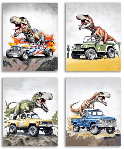 GMLXCX Dinosaur Wall Art Funny Dinosaur Room Poster 8x10 Inch - color: 8x10inch (Unframed)F