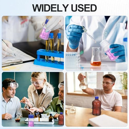PATIKIL 125ml Reagent Bottle 2Pcs Graduated Storage PP Blue Cap Transparent - color: Transparent, size: 125ml