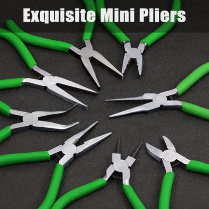 Small Needle Nose Pliers for Jewelry Making, 5 Inches Long Nose Pliers with Long Tapering Mini Pliers Serrated Jaws for Bending Wire, Gripping - style: Needle Nose Plier