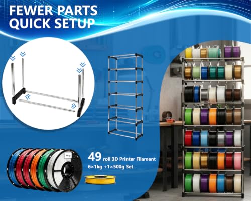 3D Printer Filament Storage Rack – Easy Install （7Tier）