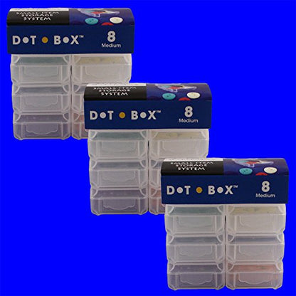 DotBox Medium Box - 24 pcs - Little Storage Boxes - 3 Packages of 8 - size: Medium Box