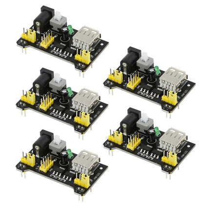 5Pcs MB102 Breadboard 3.3V 5V Power Supply Module DC 6.5-12V USB Fit for Arduino