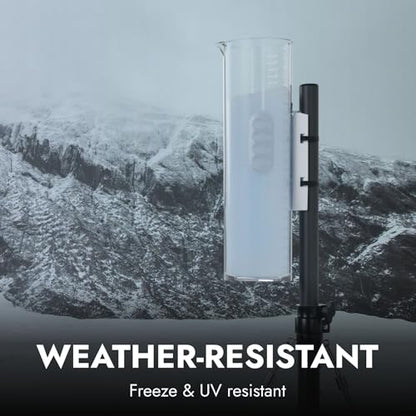 Tropo Precision Rain Gauge, CoCoRaHS Approved, High-Capacity, Dual Units