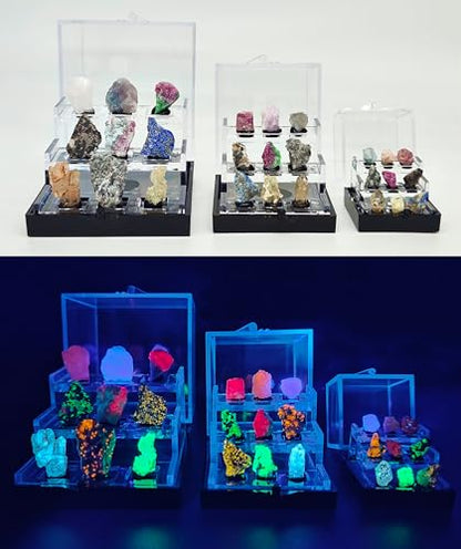 Naturally Fluorescent Mineral Specimens - Glowing Under UV - Rare Collectibles (Large) - size: Large