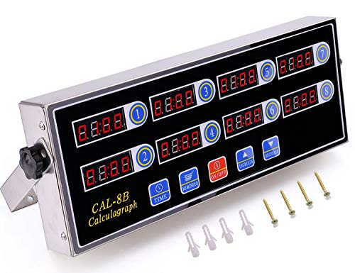 Commercial 8 Channel Kitchen Timer Digital Restaurant Timers Professional Loud Alarm Cooking Reminder