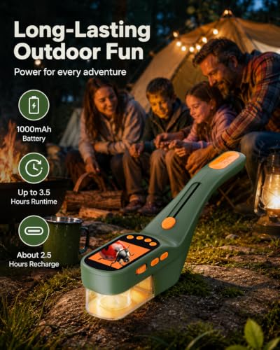 Bug Catcher Kit for Kids, Handheld Microscope for Kids with Screen - color: Green