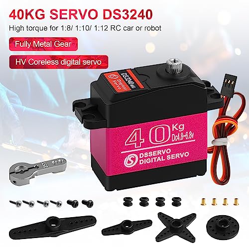 40KG Waterproof Metal Gear RC Servo, 180° - style: 1Pcs 40kg 180°