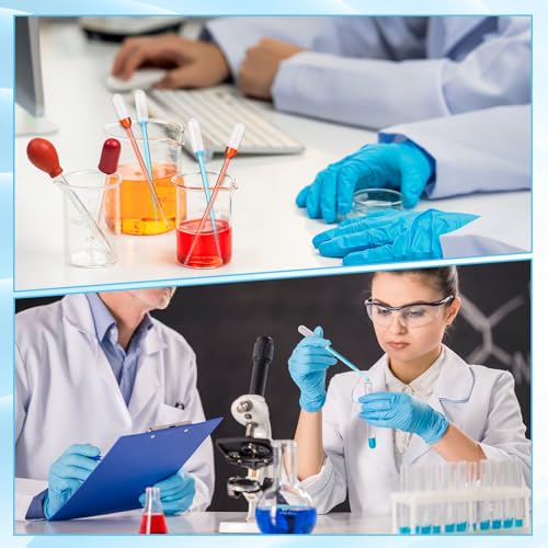 Kanayu 1500 Pieces Plastic Transfer Pipettes Plastic Eye Droppers Laboratory Disposable Pipettes Calibrated Dropper for Liquid Essential Oil Laboratory Science Experiment DIY Art (1ml) - size: 1ml