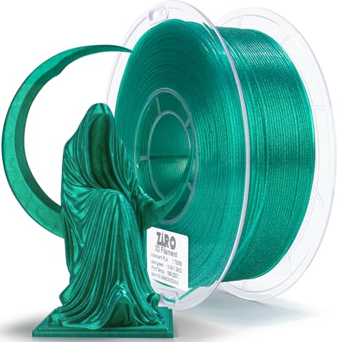 ZIRO 3D Printing Filament, 1.75mm Twinkle Effect 1KG Spool, Lake Green - color: Lake Green