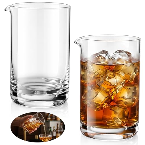 2 Pcs 37 oz Cocktail Mixing Glass Crystal Stirring Glass