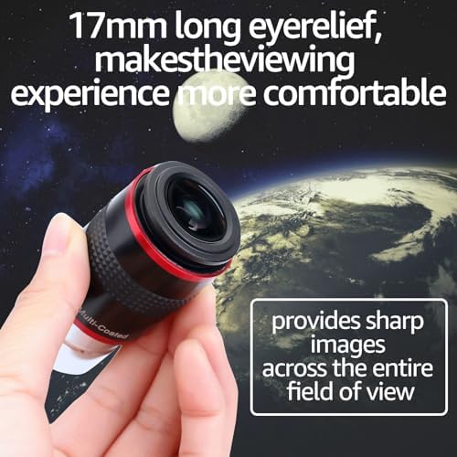 SVBONY Telescope Eyepiece, 9mm Focal Length, 1.25" Redline Eyepiece, 68° UW - size: 9mm