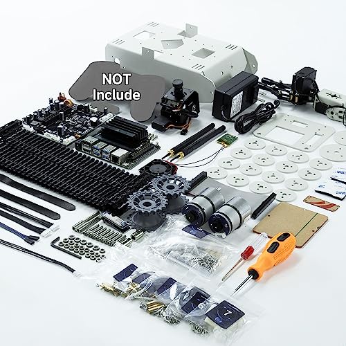 Yahboom DIY Programmable Project ROS Starter Tank Chassis Robot with AI Camera for Jetson Nano B01 Recognition Tracking OpenCV MediaPipe (Transbot-SE Without Nano)