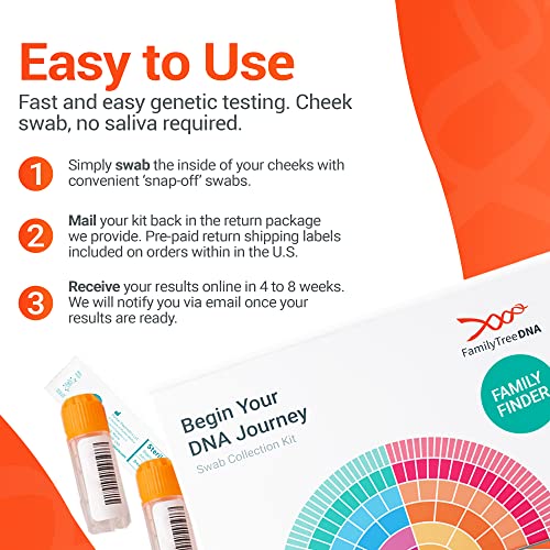 FamilyTreeDNA Family Finder Ancestry & DNA Test, Swab Collection Kit