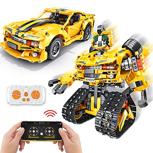 STEM Robotics Kit for Kids 8-12, APP & Remote Control Robot Building Kits - style: RC Car