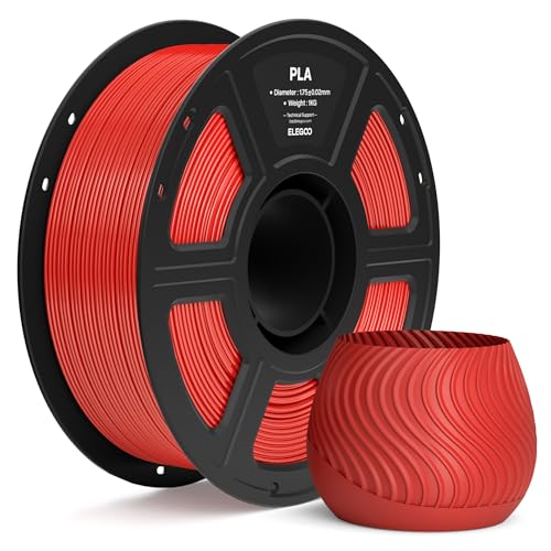 ELEGOO PLA 3D Printer Filament 1.75mm True Red 1KG - color: 1pcs True Red
