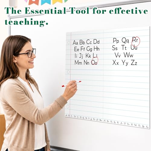 Giant Magnetic Notebook Paper, 24 x 28 in Dry Erase Magnetic Lined Paper - size: Notebook Paper - 24 x 28 in