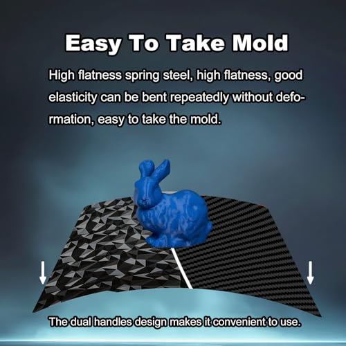 257x257mm 3D Printer Build Plate Smooth PEO+Smooth PET Spring Steel Sheet for Bambu Lab P2S/X2D/X1/X1C/X1E/P1P/P1S/A1 Heated Bed (Carbon Fiber + Diamond Pattern) - size: 257x257mm