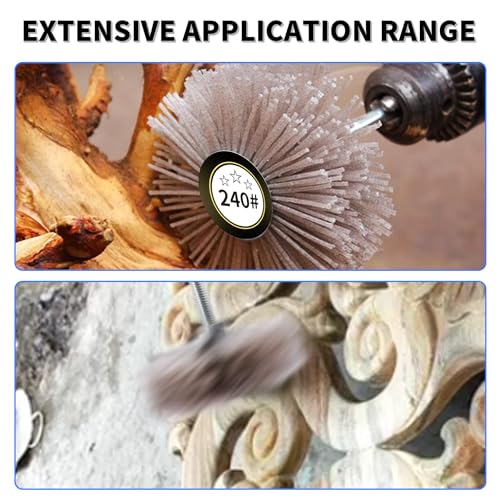 2pcs Nylon Wheel Brush, 120 Grit, 6mm Shank - style: 2Pcs 120#
