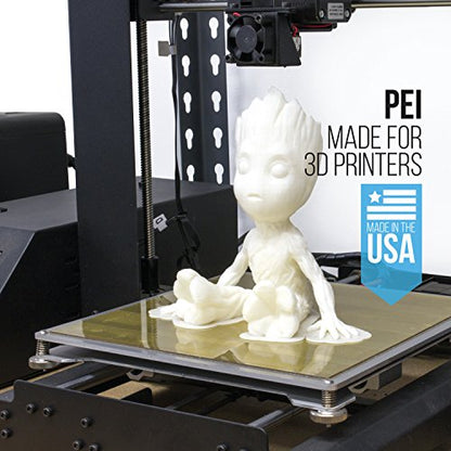 Gizmo Dorks PEI Sheet 3D Printer Build Surface 310mm x 320mm Compatible for CR-10S Pro or Pro V2, Made in The USA
