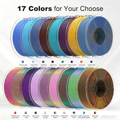 iSANMATE Matte Tricolor PLA Filament Color Change 1.75MM 1KG Black Red Gold - color: Black Red Gold