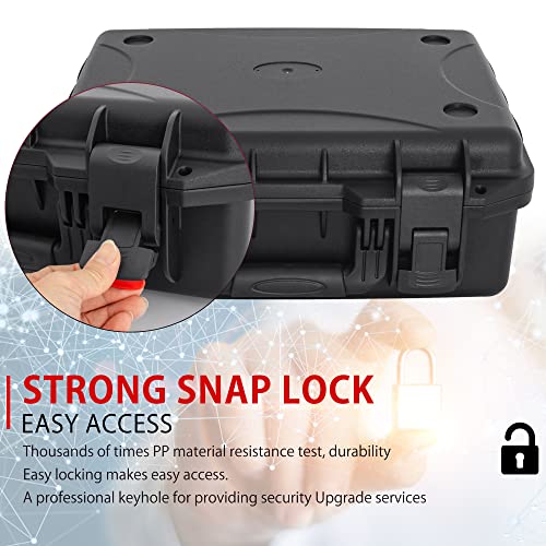TORIBIO Hard Carrying Case with Foam Shockproof Storage 17.5"x10.5"x4.7" - size: 17" x 10.3" x 4.7"